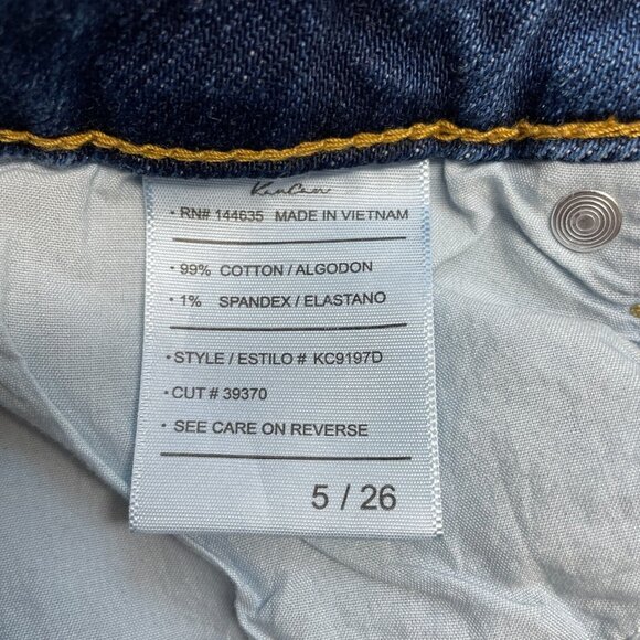 KANCAN JEANS MILAN HIGH RISE MOM SIZE 5/26 DISTRESSED KC9197D RELAXED FIT NWT - Picture 9 of 14